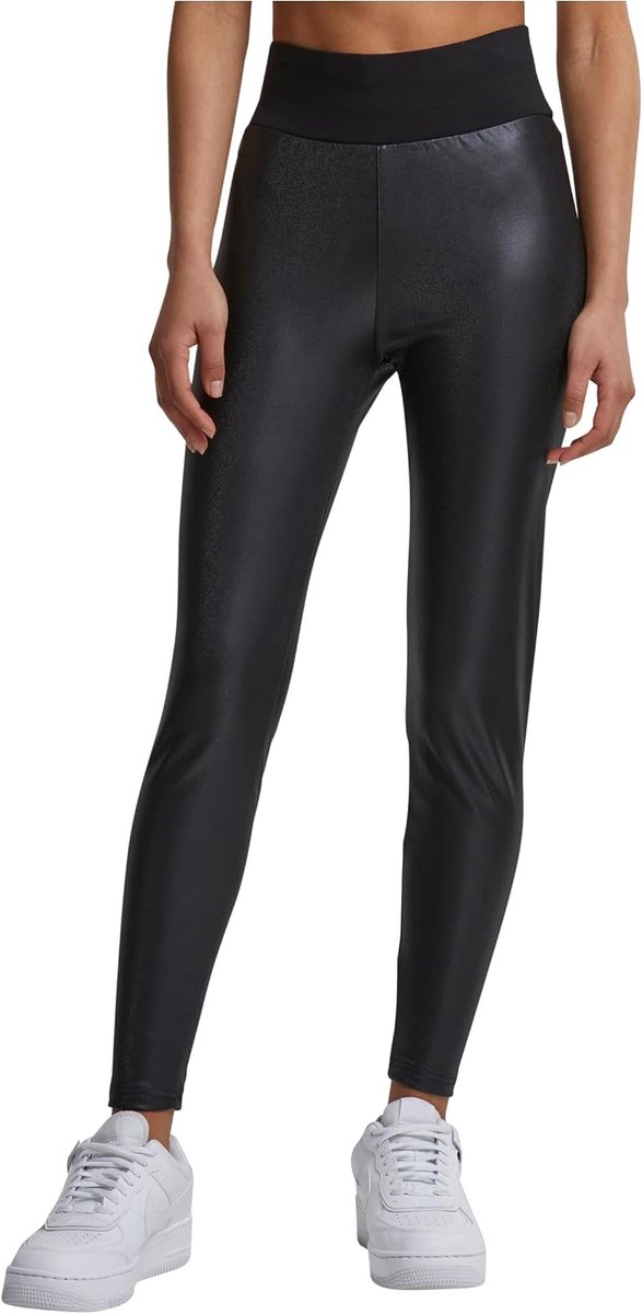 Classics Ladies Faux Leather High Waist Leggings Leggings zwart