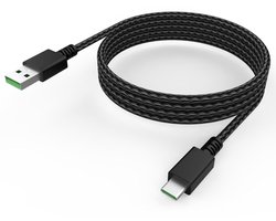 USB type C toetsenbordlader oplaadkabel stroomkabel compatibel met Razer BlackWidow V4 Pro/V3 Pro/V3 Mini, Huntsman V3 Pro, Deathstalker V2 Pro mechanisch gamingtoetsenbord, gevlochten