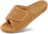 Olanly - Unisex slippers – Koraal fluwelen slippers – Orthopedische slippers – Open schoenen– Kaki – 39 - Geschikt voor voetlengte van 24,5 cm