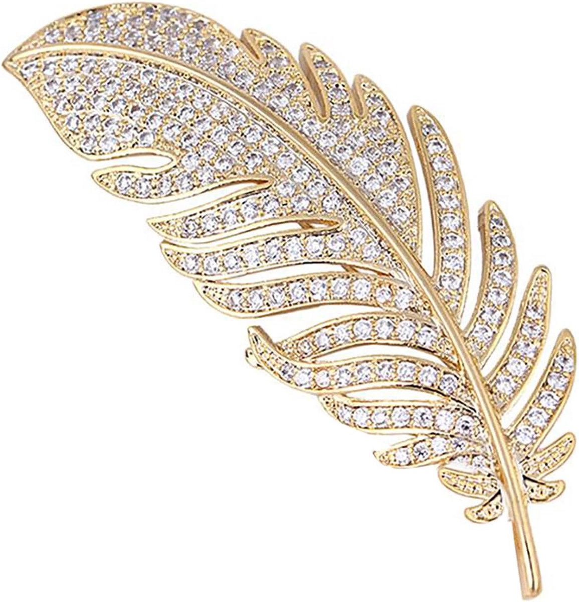 Broche, gebreide jas, elegant metalen broche, modieus, delicaat speld, veer, mode, party, voor vrouwen, hoed, tas, bruiloft, verjaardag, elegant jurk, accessoire