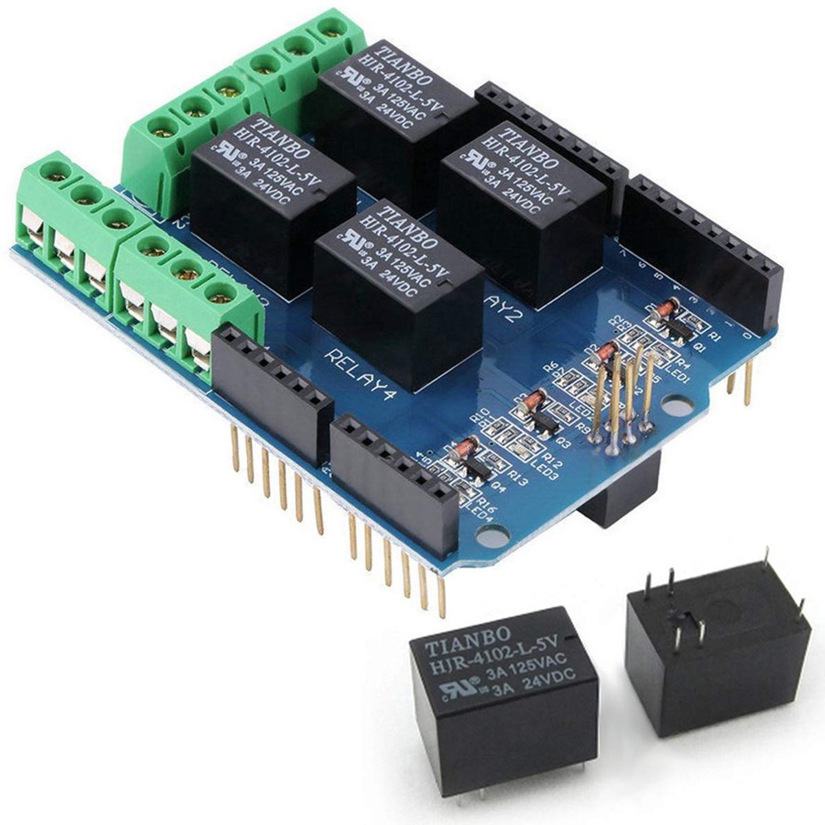 4 channel 5v relay shield module for Arduino UNO R3 Relay Shield Interface 4 Four Channel For PIC AVR DSP ARM MCU - ShopVlot