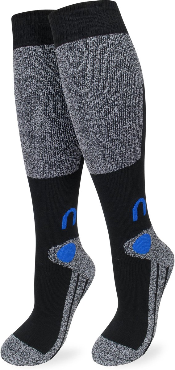 2 paar skikniekousen Blauw