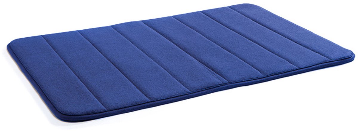 Home & Comfort - Zachte, anti-slip memory foam badmat - Blauw - 1 stuk