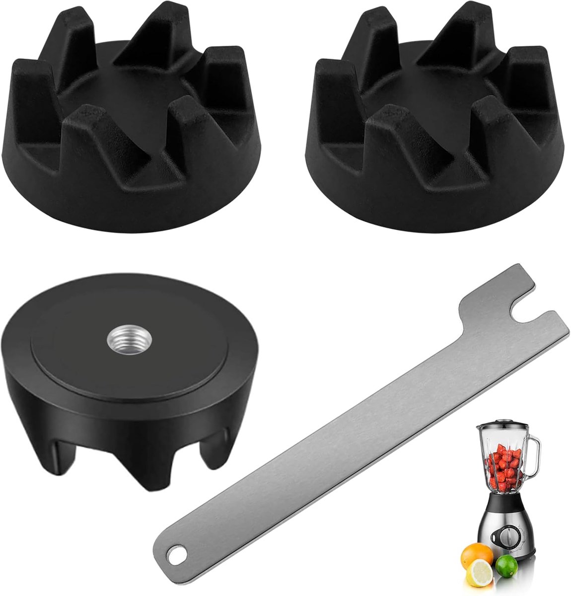Set van 3 aandrijfwielen voor staande mixer, perfect compatibel met model KSB5, hoogwaardige materialen, inclusief montagesleutel