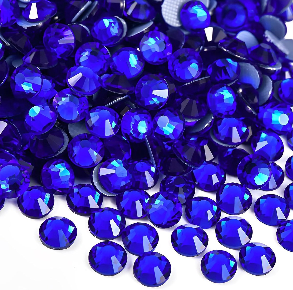 2880st Hotfix Kristal Flatback Strass Steentjes Glas Diamanten Edelstenen voor Handwerk Kunstambachten Decoraties Kleding Schoenen 4,8mm SS20 Saffier