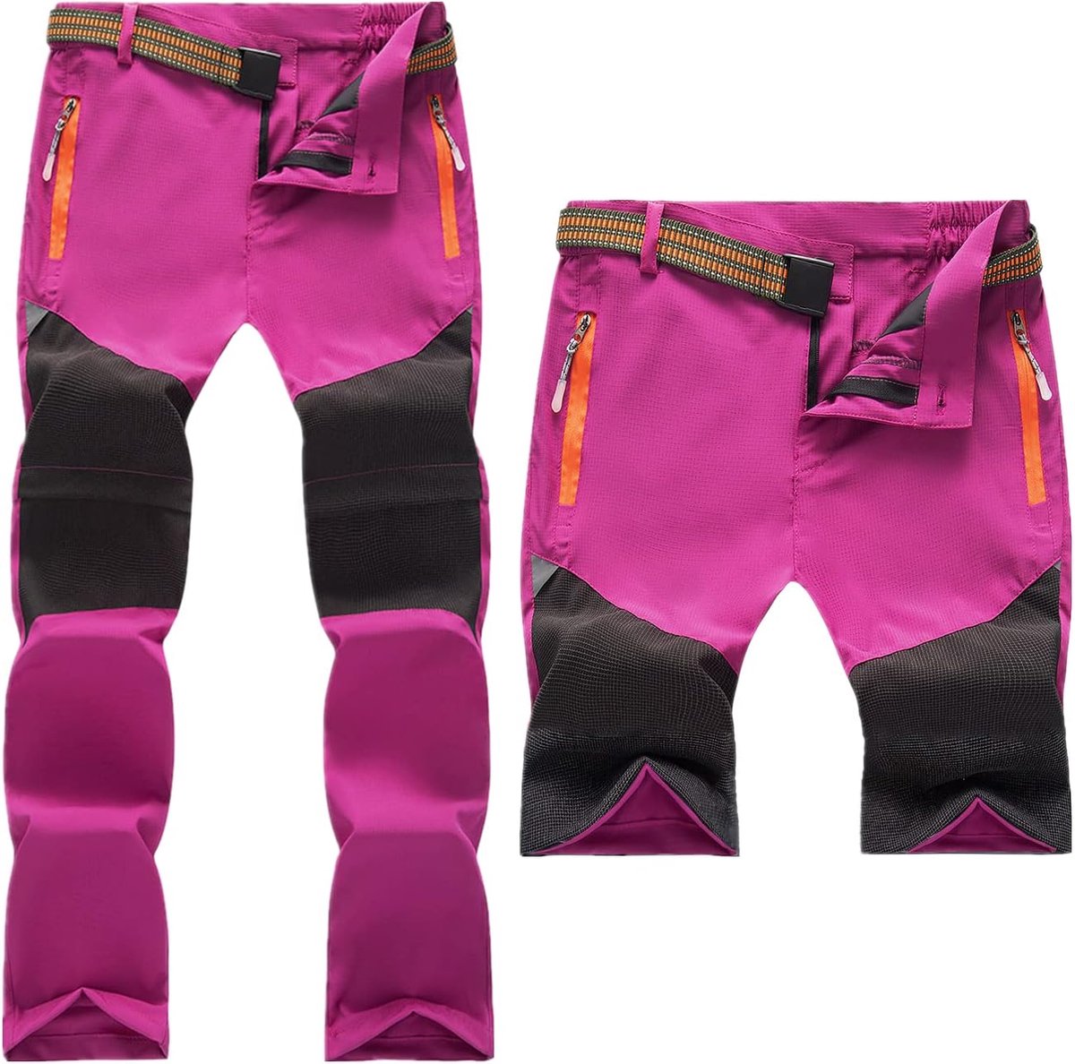2-in-1 afritsbroek voor kinderen, jongens, meisjes, zomer, wandelbroek, sneldrogend en waterdicht, 110-160