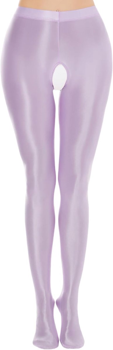 Leggings voor dames, transparante panty, hoge taille, lichte skinny broek, EU S-L (Azië M-XL)