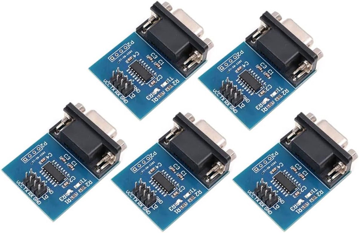 RS232 naar TTL Converter Module - 5 Stuks - DB9 Connector - Geschikt voor 3.3V en 5V apparaten - ShopVlot