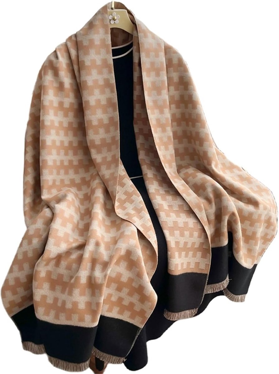 Shawl wraps Autumn And Winter Printed Imitation Cashmere Warm Scarf Women'S Winter Thickened Shawl Neck Scarf