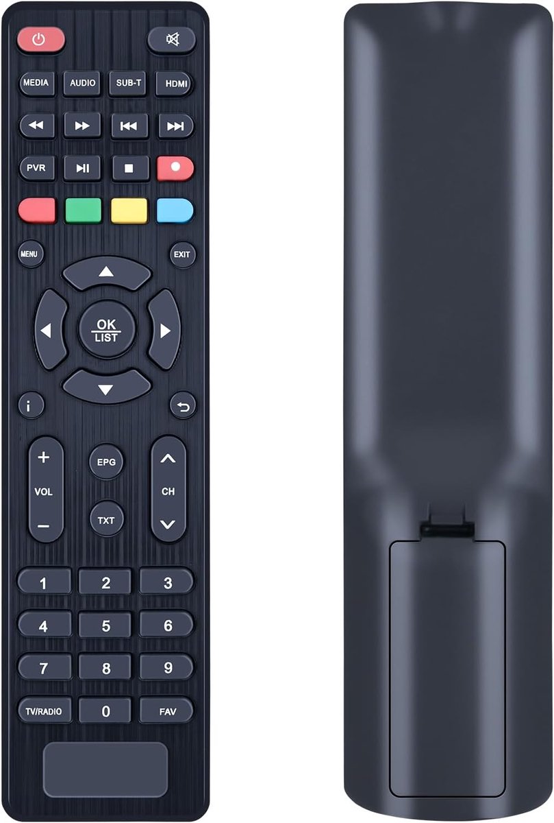 Vervangende afstandsbediening voor Xoro DVB-T2 digitale satellietontvanger HRT 8730, HRK7672, HRT 8729, HRT 8770, HRT 8772, HRK 7670, HRK 7672, HRM 7670