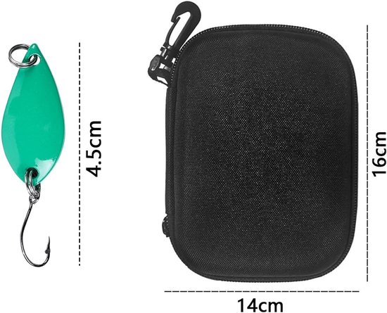 16PCS Kunstaas Spinner Set Visgerei Visgerei Accessoires Met Opbergdoos Voor Snoek Snoekbaars Forel — afbeelding 5