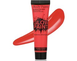 SnelShoppen - AOOWU Bodypainting Gezichtsverf 25 ml - Wasbare Gezichtsverf voor Carnaval, Halloween, Kindermake-up, Cosplay, Theatermake-up - Rood - V