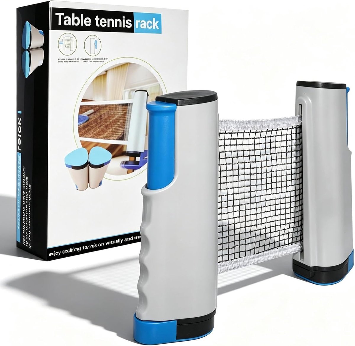 Tafeltennisnet verstelbaar 170 cm - nylon en ABS - ideaal voor binnen en buiten - gemakkelijk mee te nemen - ShopVlot
