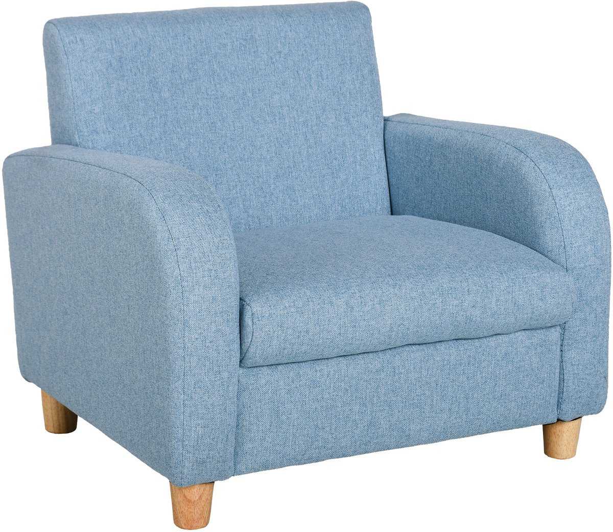 Homona Kinderfauteuil - Met kussen - 49 x 45 x 44,5 cm - Blauw