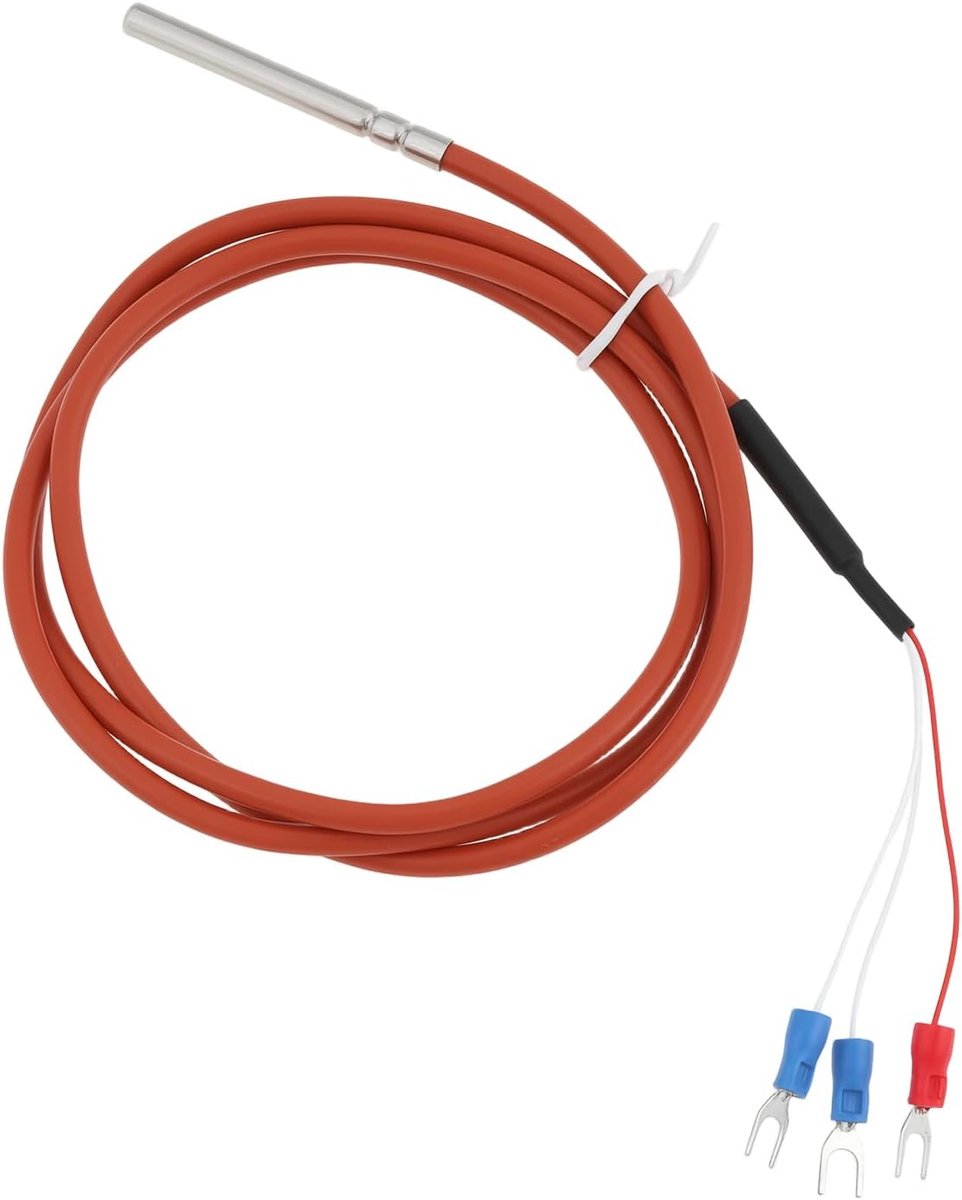 3-draads PT100 Waterdichte RTD Temperatuursensor Sonde Geschikt voor Industriële Apparatuur of Laboratoria -50°C-200°C 1m