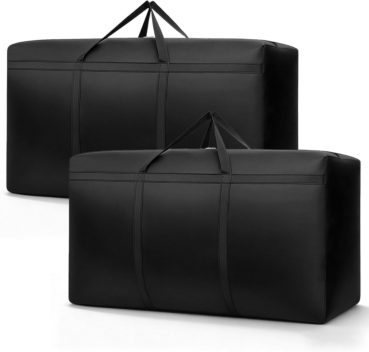 Set van 2 grote opbergtassen, 110 x 60 x 35 cm, waterdichte Oxford-stof, reistassen voor camping en reizen, robuuste draagtas met versterkte handgrepen voor kleding, slaapzak, accessoires