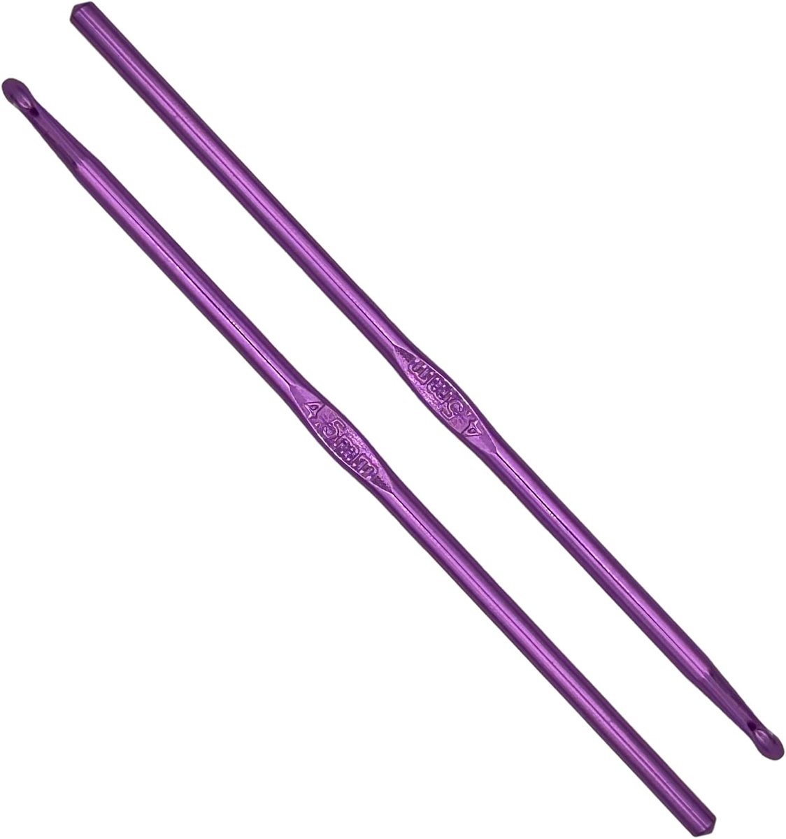 Haaknaalden, 2 stuks, 4,5 mm, verschillende maten, ergonomische set voor haken, knutselen, voor het breien van sjaals, mutsen, amigurumis, doe-het-zelf (2 stuks, 4,5 mm)