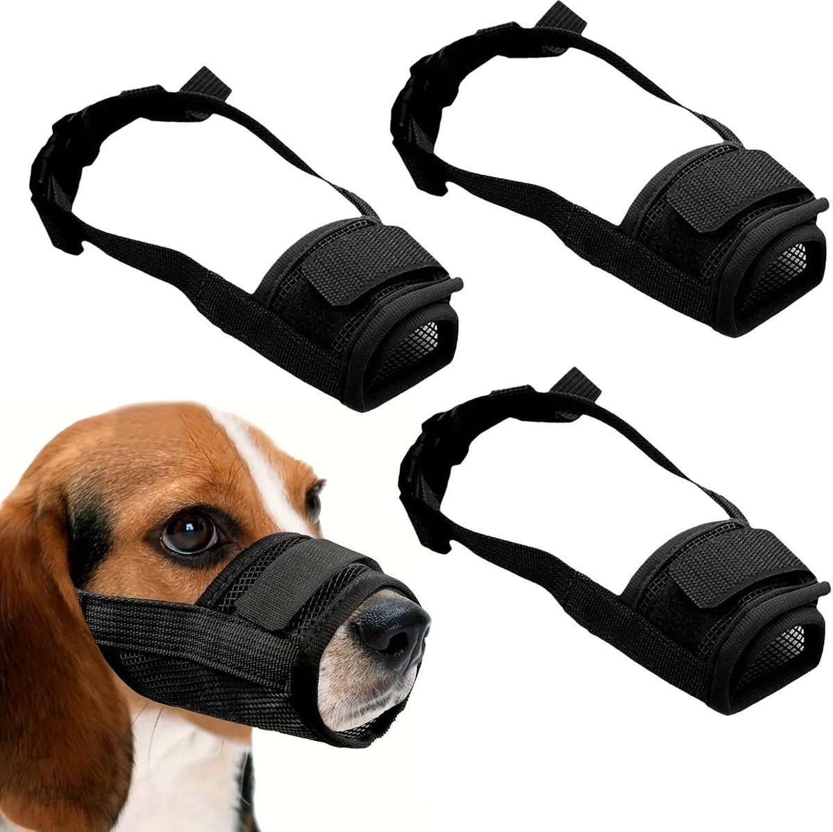 Muilkorven voor kleine honden, muilkorf, voorkomt slechte gewoonten bij het eten, blaffen, bijten en kauwen van honden, perfect voor gebruik buiten of thuis