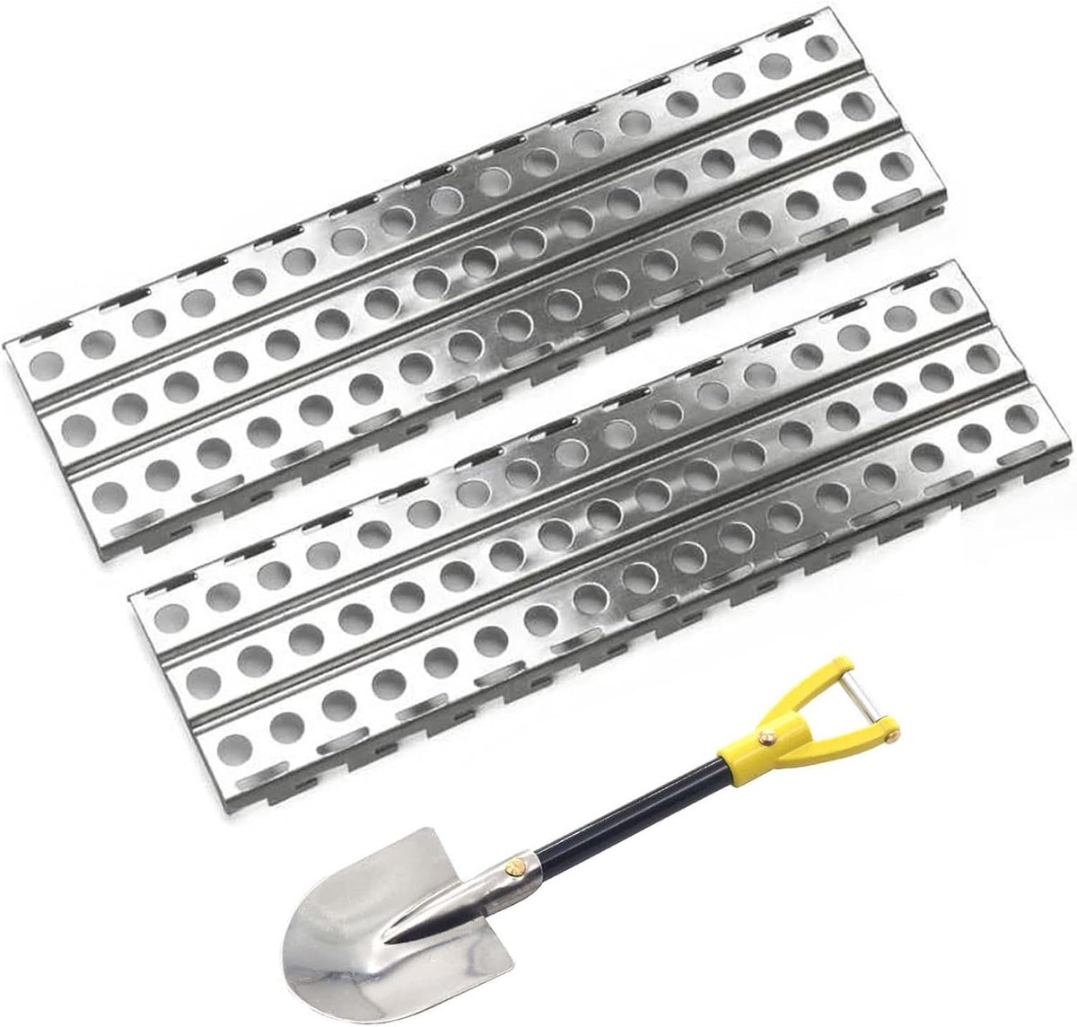 Metalen zandladders en schop, herstelbord voor 1/10 RC Crawler Auto TRX4 Defender Axiale SCX10 D90 CC01 Redcat MST schaalaccessoires (geel)