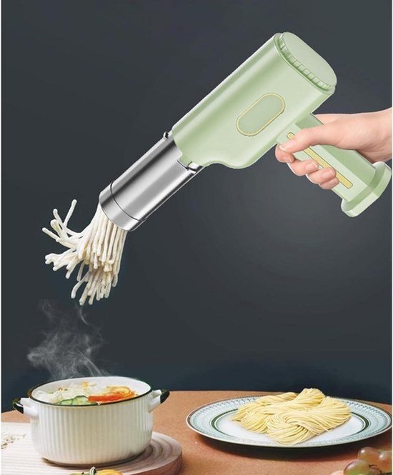 Handheld pastamaker - met draadloze noedelmaker - Draagbare machine voor zelfgemaakte ramen - met mallen en snijder - Automatische deegpersmachine — afbeelding 2