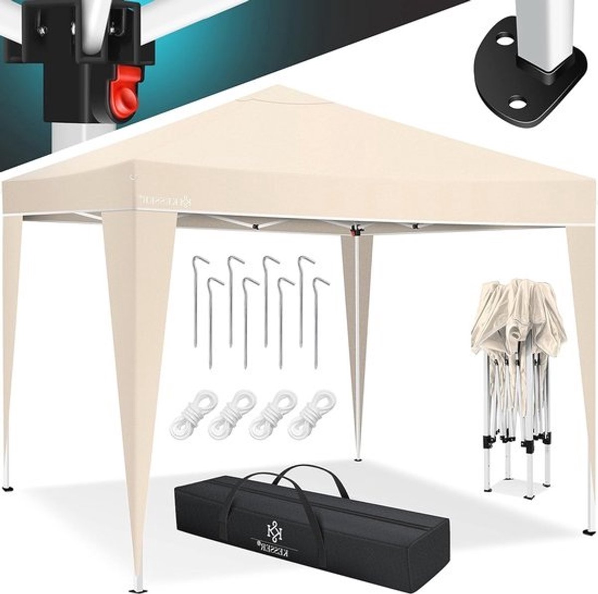 Waterdichte pop-uppartytent - 3x3 m - Paviljoen met UV-bescherming