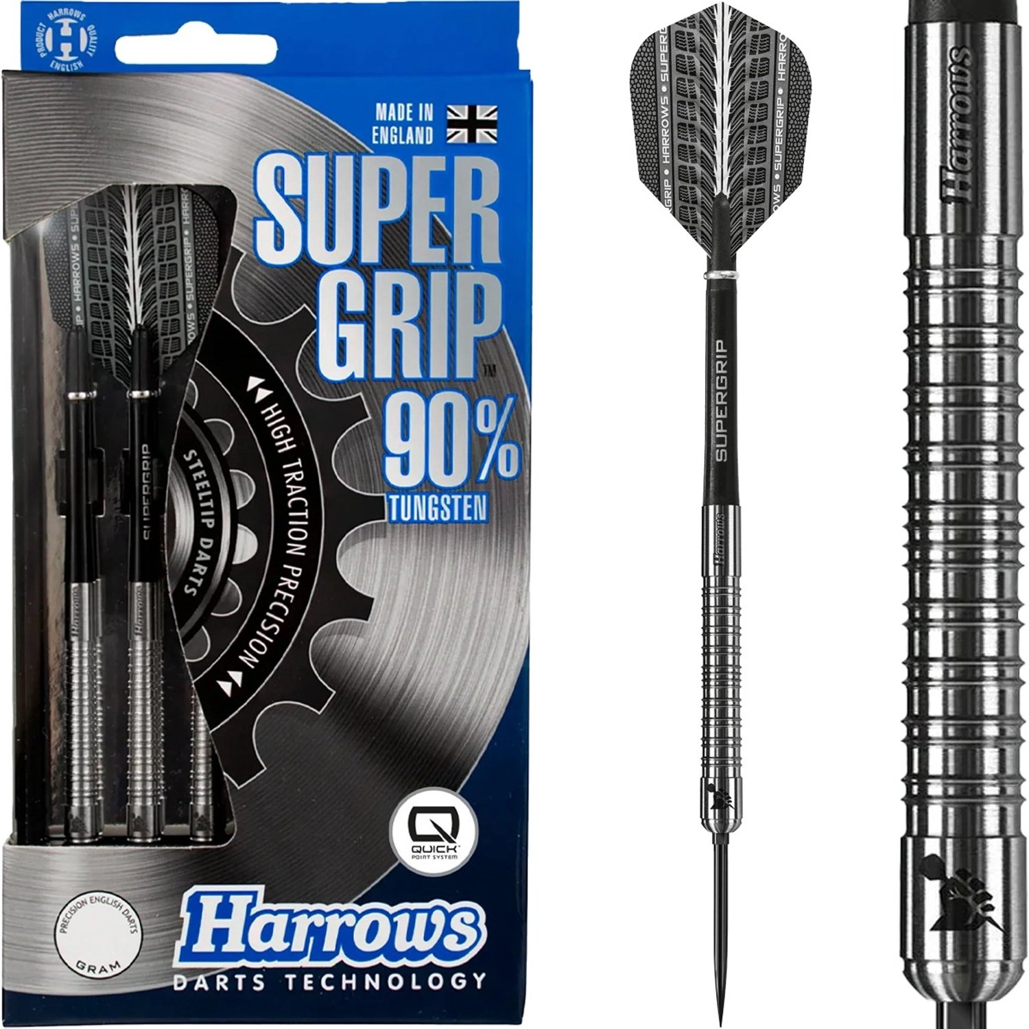 Harrows Supergrip Quick Point 90% - Dartpijlen