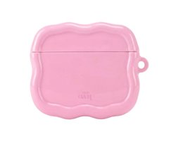 xoxo Wildhearts hoesje geschikt voor AirPods 3 - Bubble Blush - Ook als telefoonhoesje verkrijgbaar - Schokbestendige wavy case - Koptelefoonhoesje - Beschermhoes met golvend design - Roze