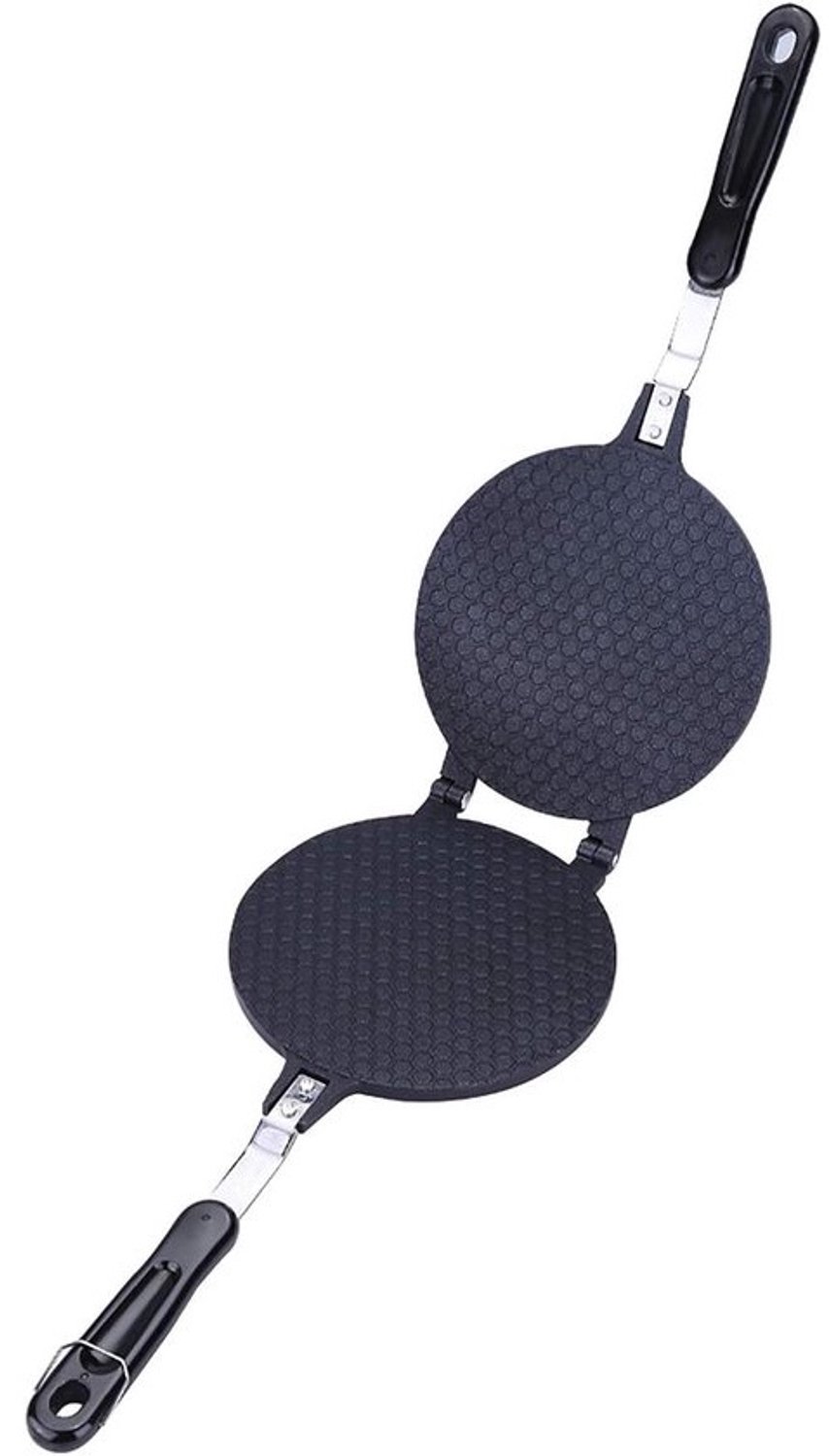Wafelkegelmaker - Bakvorm voor kegels - Zelfgemaakte snacks - Antiaanbaklaag - 38.5 x 17 cm - Zwart
