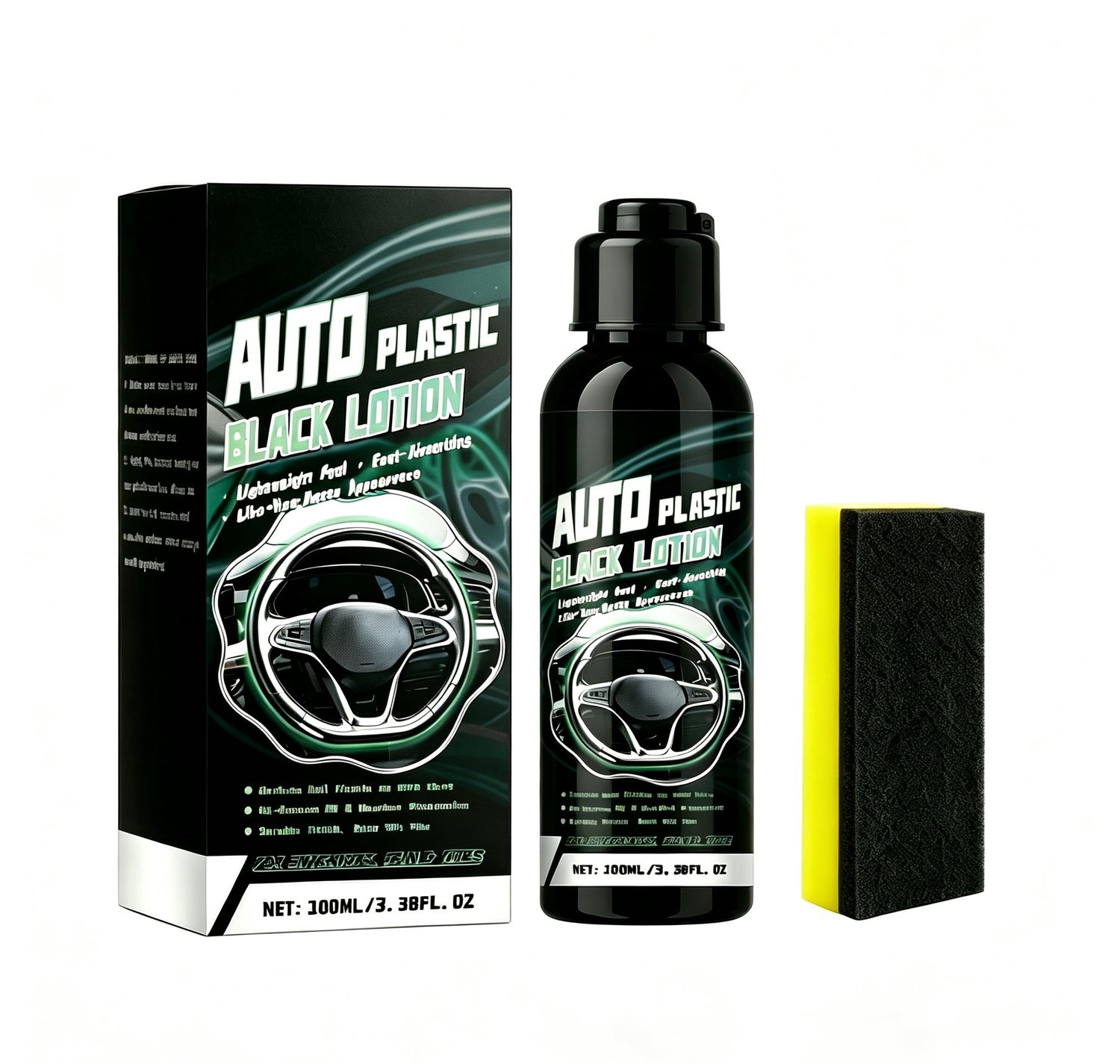 Kunststofverzorging auto - 500 ml - zwart - glansverhogend, uv-bestendig - Vemera