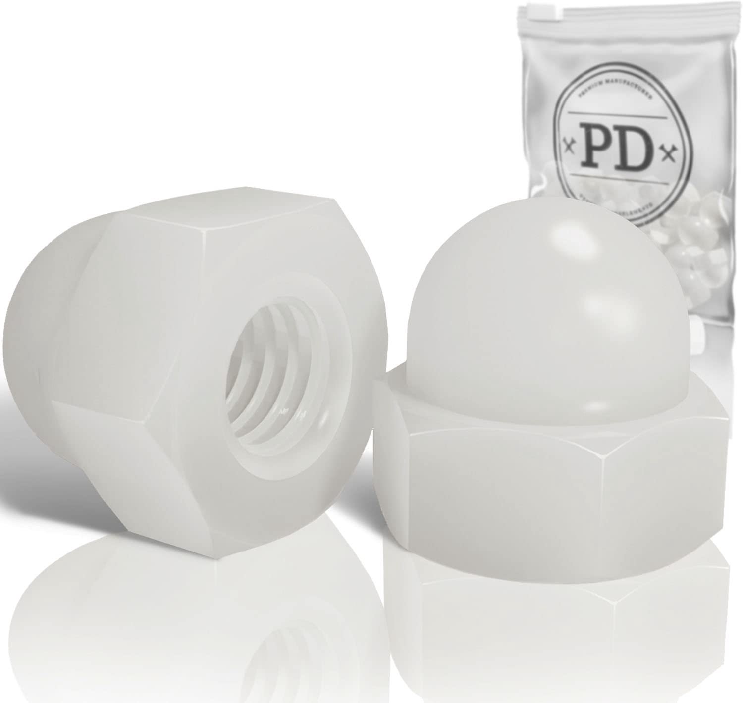Kunststof dopmoeren M6 - PA Nylon - Beschermend voor schroeven en draadbouten - 5 stuks - Vemera