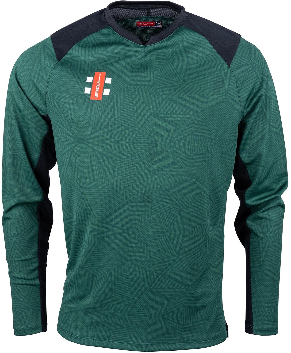 Gray-Nicolls Cricket SHIRT PRO T20 L/S GN/BK 11-12 11 - 12 Yrs - Groen / Zwart