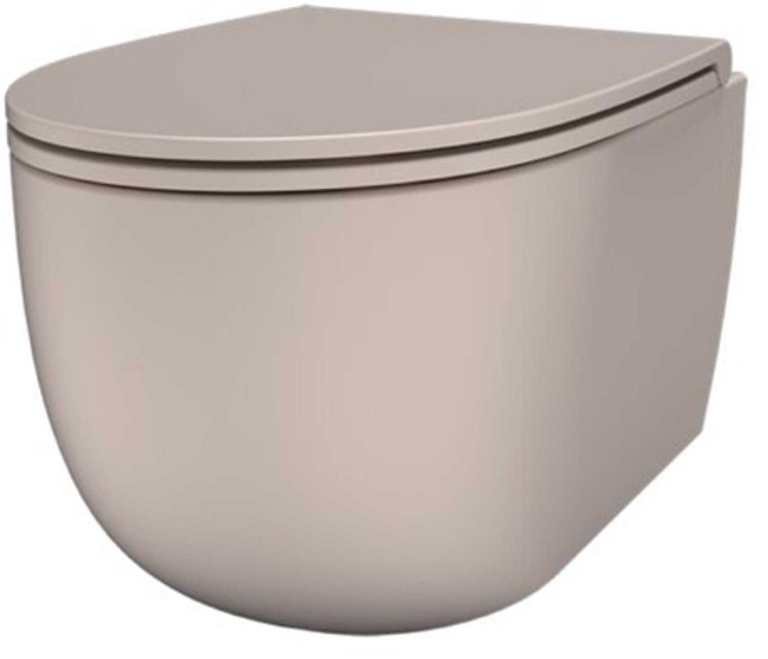 FugaFlow Eccelente Pietra Wandclosetpack - 36.5x53cm - diepspoel - rimless - slim zitting - mat roze