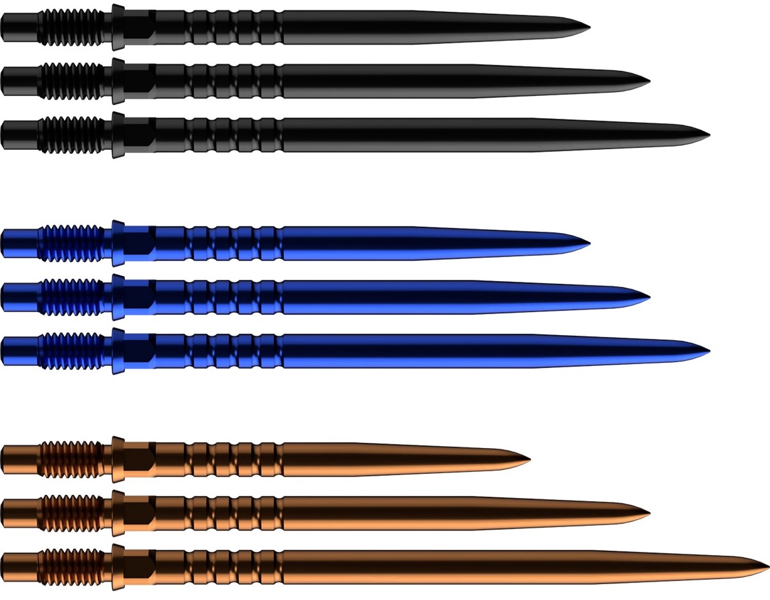 Bull's CP Ringed Grip Points Blue 40 mm
