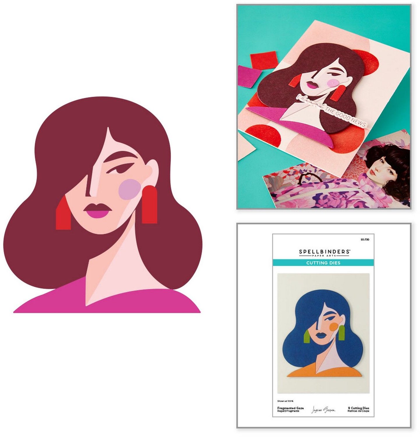 Spellbinders Snijmallen - Fragmented Gaze - 9 st.
