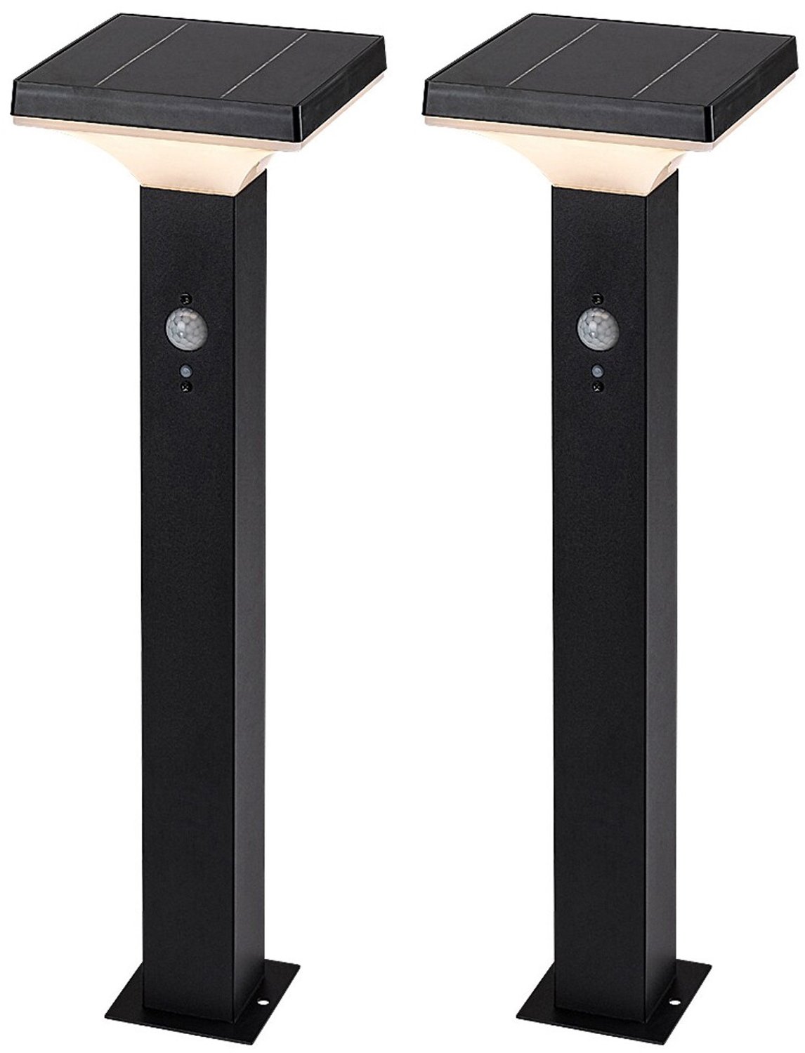 Rabalux - Tuinlamp voor buiten op zonne-energie 2 stuks - Tuinverlichting - Staand - LED 4W, IP44, zwart, Geleen