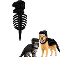 Huisdierkleding – Halloweenkostuum voor honden – Schattig dinosaurusa-ontwerp – Zachte pluche stof – Geschikt voor Kerstmis, cosplayfeesten, 1 april (Zwart, 35,4 inch)