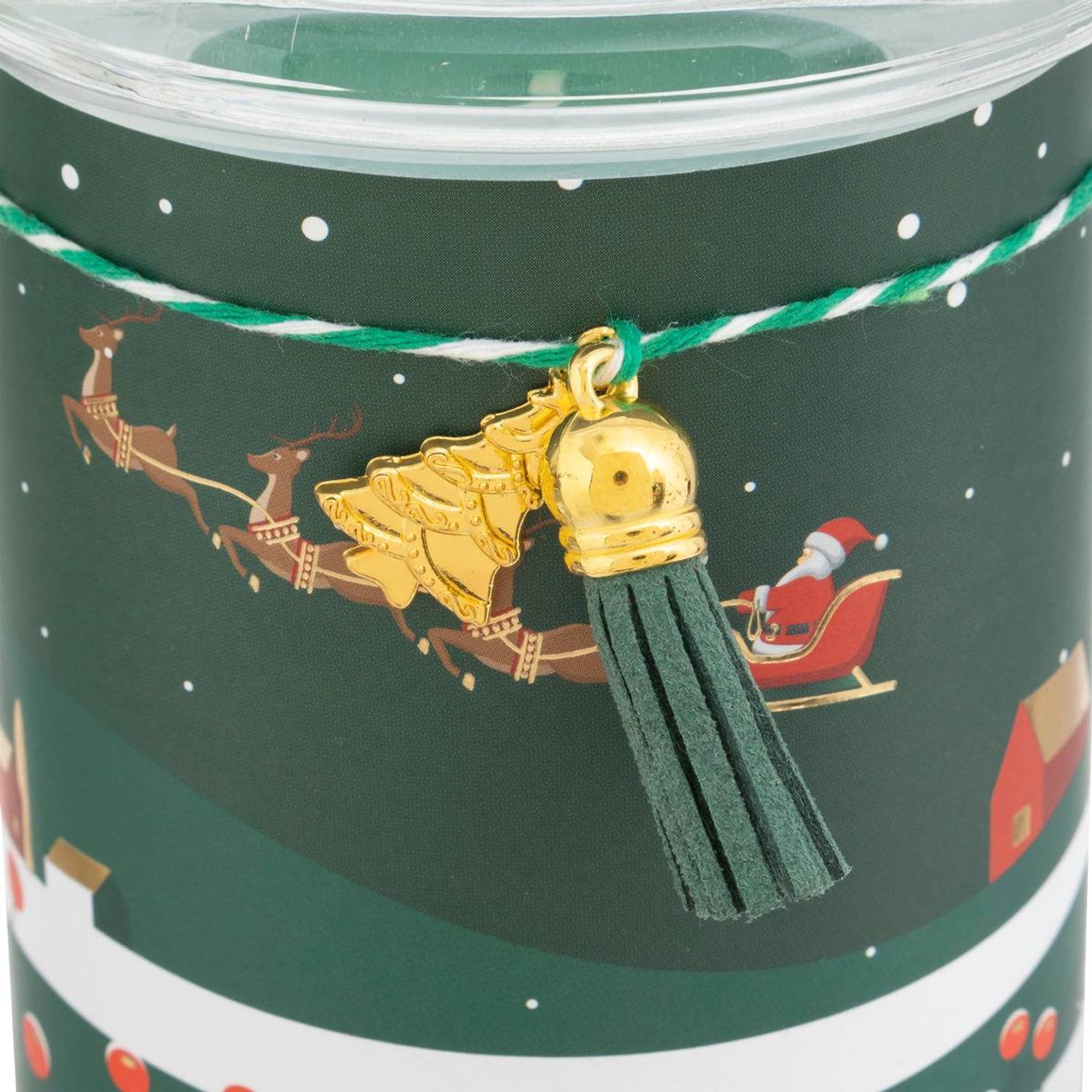 Feeric lights & Christmas Gepersonaliseerde geurkaars 265 g in glazen pot Vert