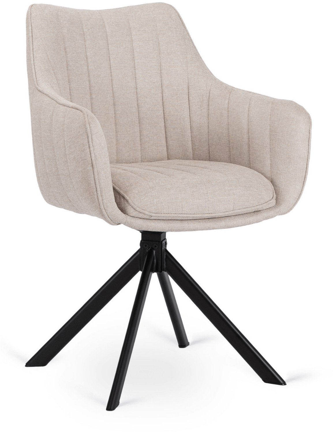 Mebel Elite Eetkamerstoel Mumbai set van 4 Crème;Zwart