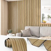 Zelfklevend 3D Wandpaneel - PVC Paneel 300 x 40 cm - Voor Muur & Plafond - Brown