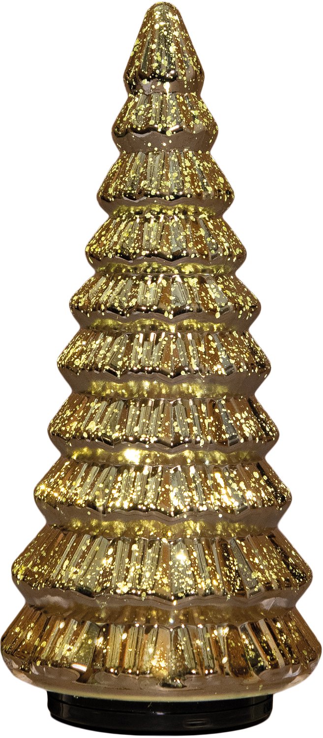Anna's Collection Boompje glas draaiend 30cm goud
