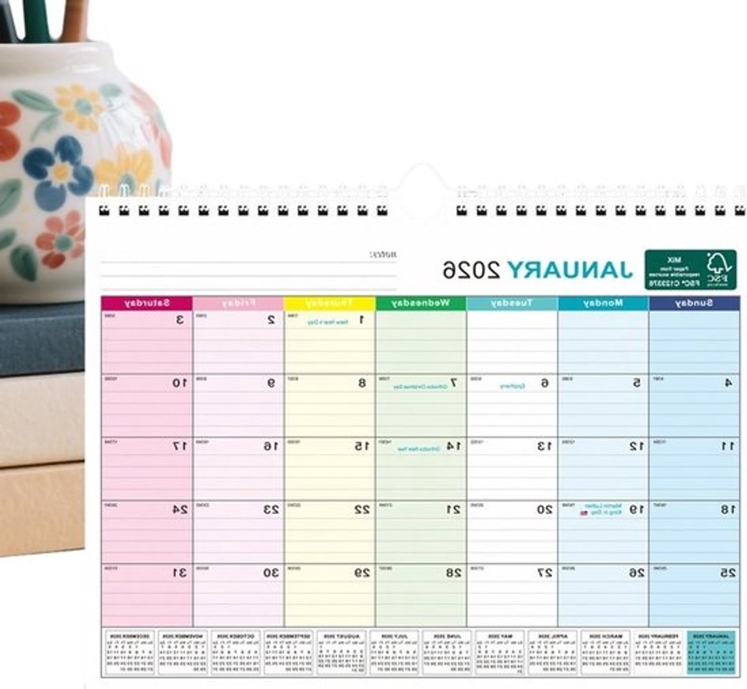 Kalender 2026 2027 - Week- en jaarplanner - Afspraken plannen - Overzicht van 18 maanden - A4-formaat - Niet gespecificeerd