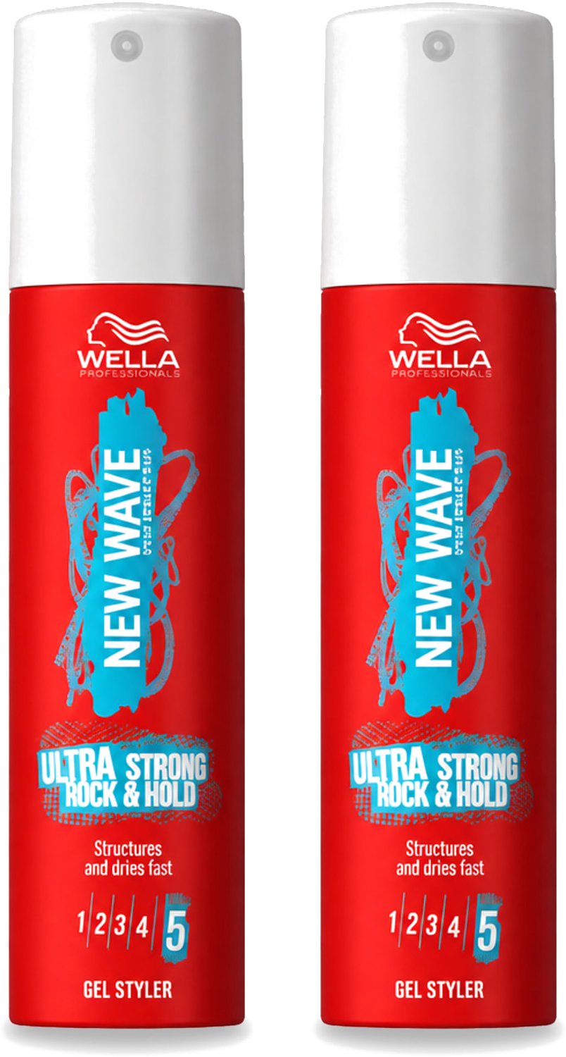 2 x Wella – New Wave Ultra Strong Rock & Hold – Haargel – 100 ml - Voordeelverpakking - 2 stuks