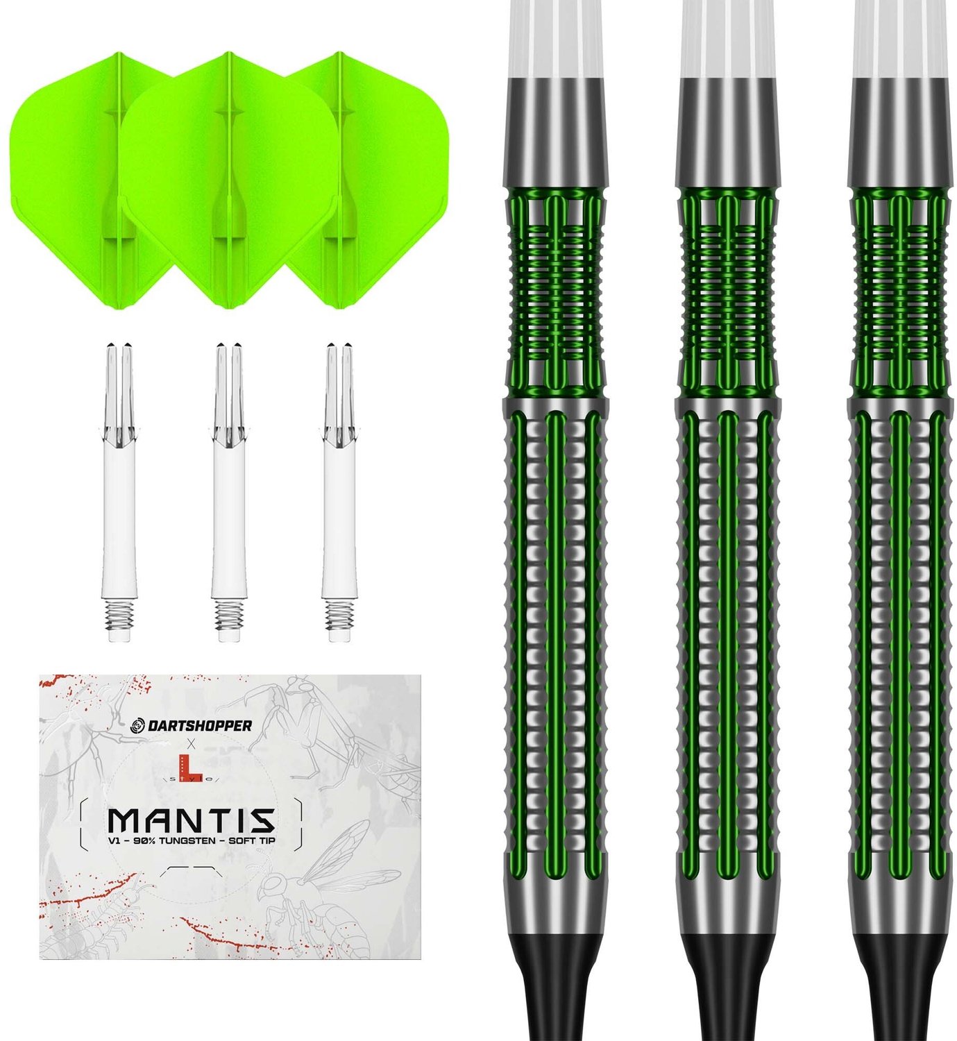 L-Style Mantis V1 90% - Dartshopper Exclusive - Soft Tip Dartpijlen
