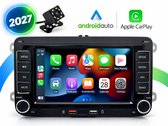 Volkswagen CarPlay scherm- met Apple Carplay & Android auto (Draadloos) -Plug&Play- voor Volkswagen, Skoda & Seat - Golf, Polo, Tiguan, Touran,...-7inch Touchscreen scherm-Bluetooth-Usb-Achteruitrijcamera