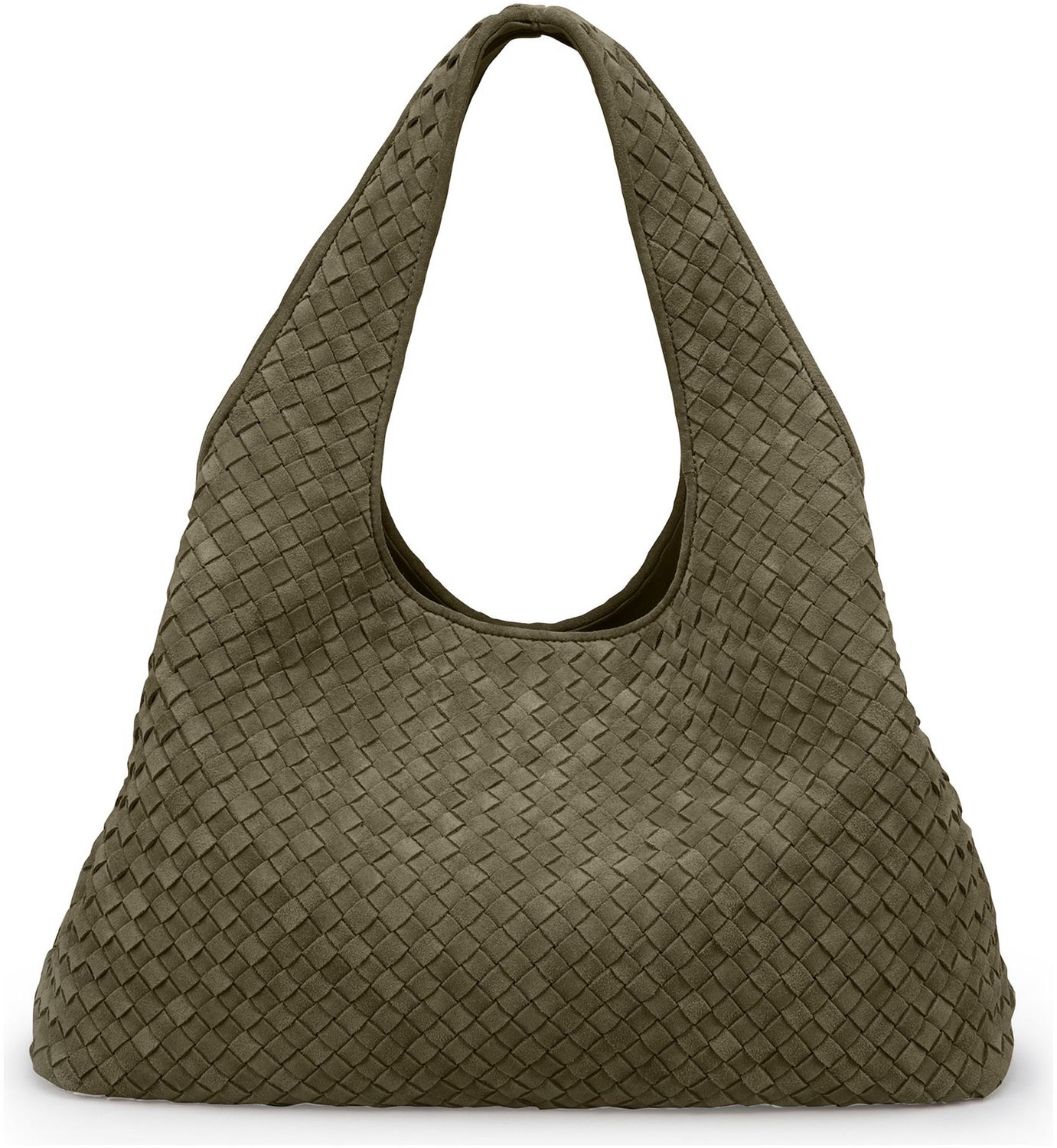LES VISIONNAIRES Paz Weave Schoudertas Leder 44 cm - Dames - sea kelp