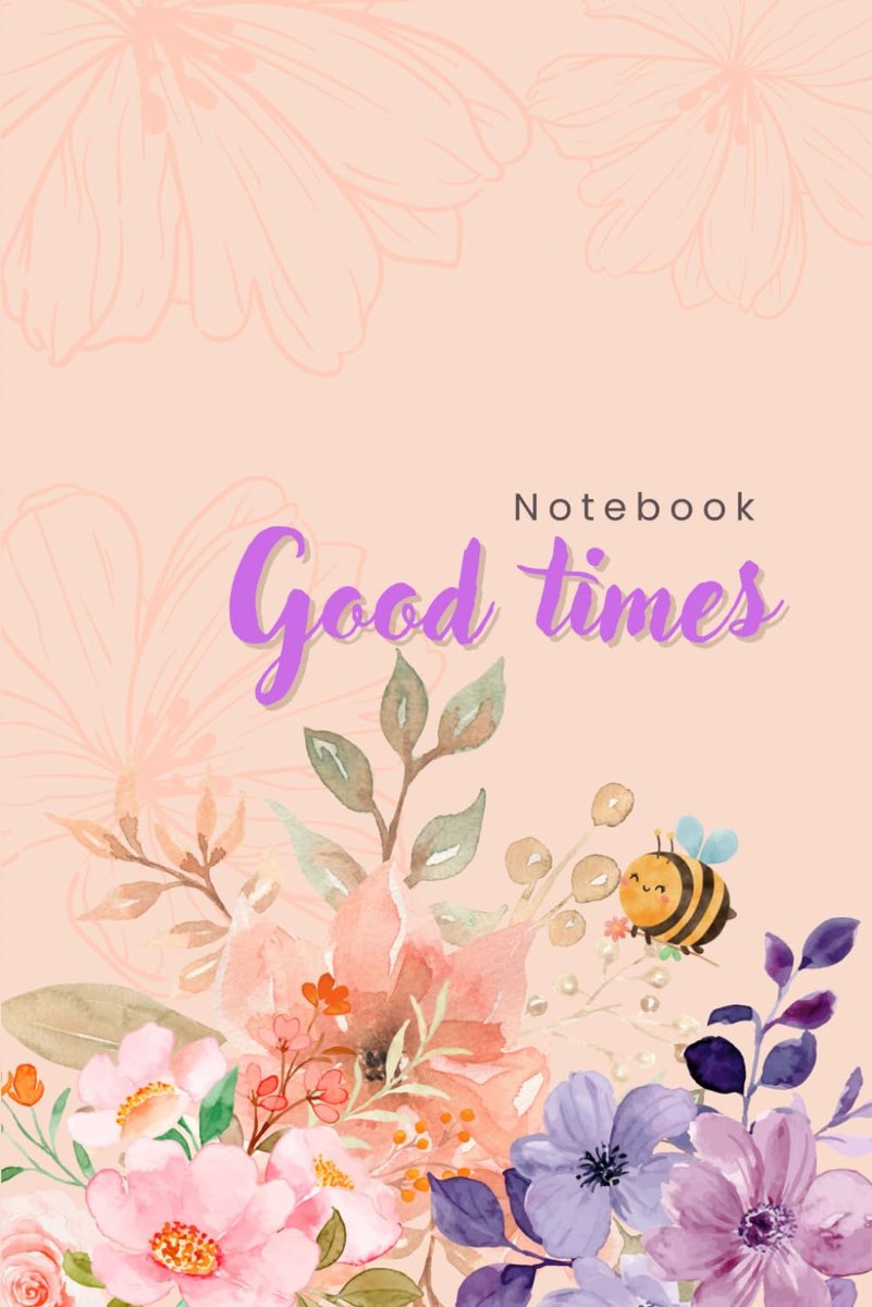 flower shaped notebook,good times: Pastel Watercolor Flower Notebook ,120 Pages lined, 6"x9" - ShopVlot