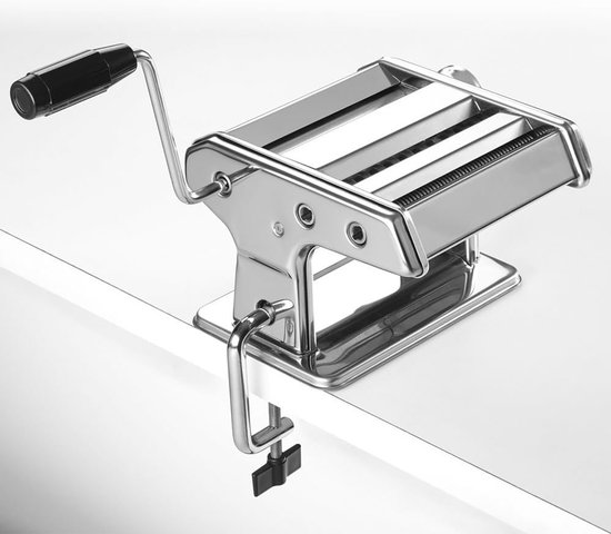 Pastamaker - Pastaroller - Zelf Pasta Maken - 7 Dikte-instellingen - 35 x 19 x 135 cm - Zilver — afbeelding 2