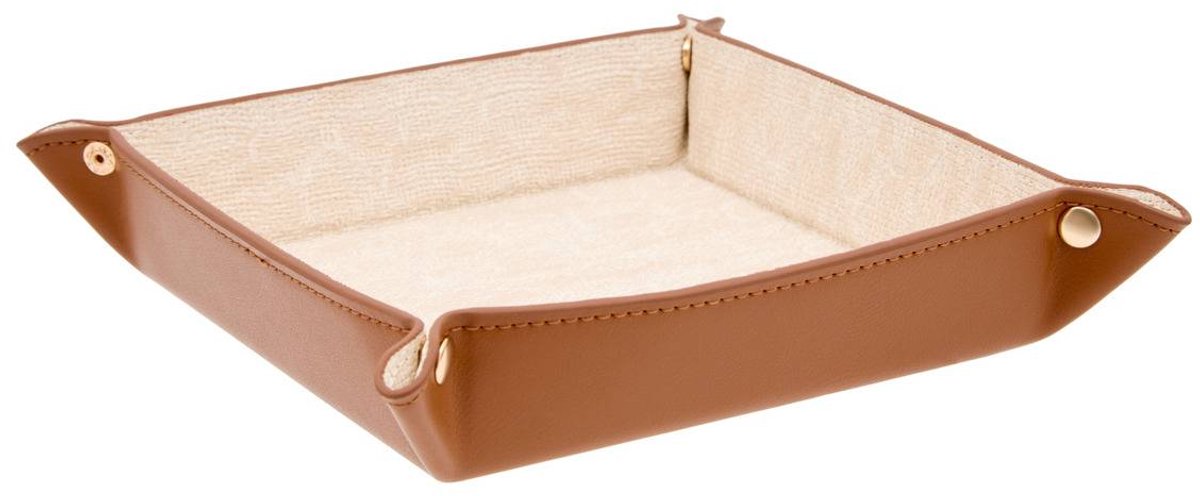 Vide-poche Whisky carré 20x20cm beige