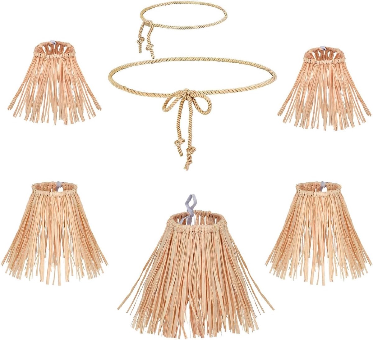 Halloween Scarecrow Stro Kit met Halsband, Enkelband, Hoed en Touw voor Feestdecoratie en Kostuumaccessoires