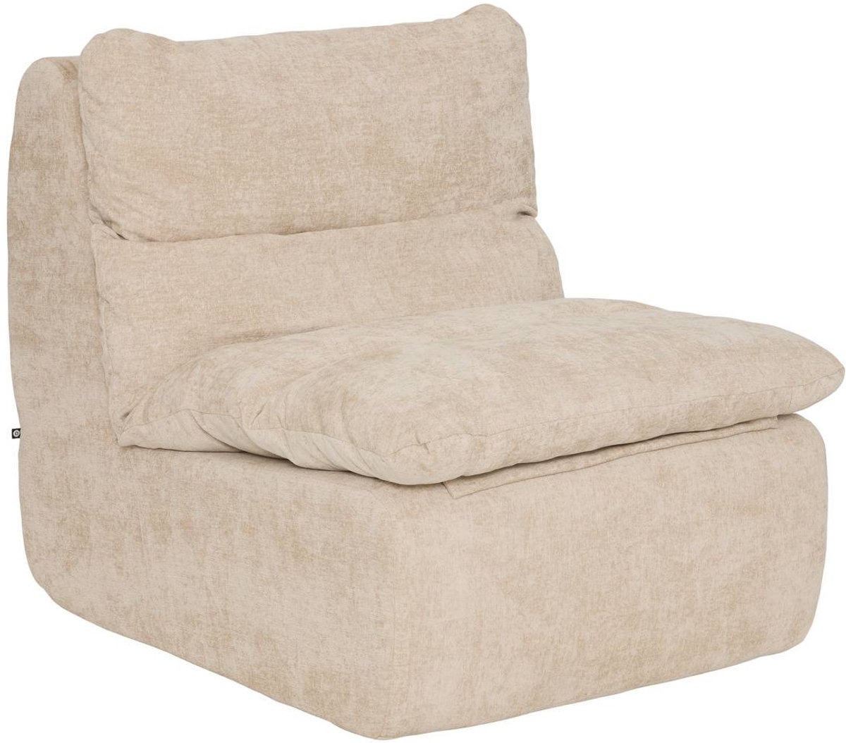 Luvia-fauteuil, hoogte 79 cm, ivoorkleurig